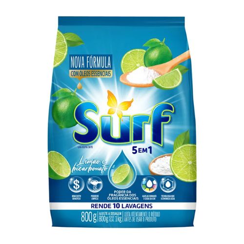Sabao Em Po Surf 800g Limao