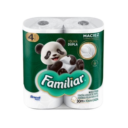 Papel Hig Familiar Folha Dupla 30m C/4